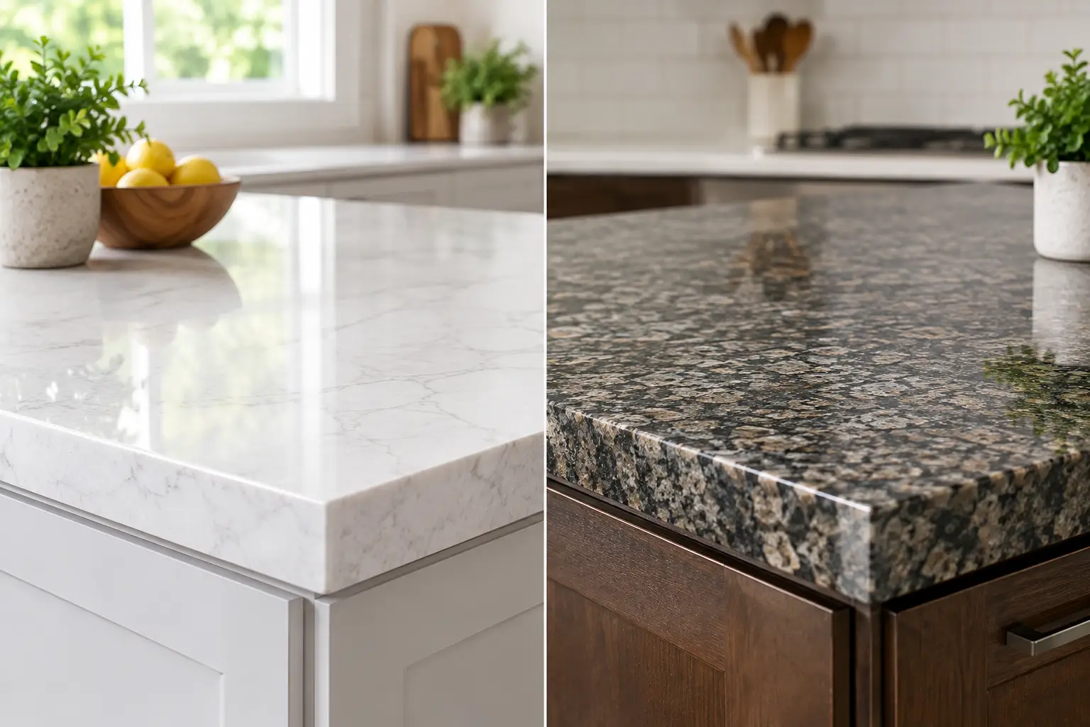 Read more about the article Quartz Versus Granite Countertops Compared