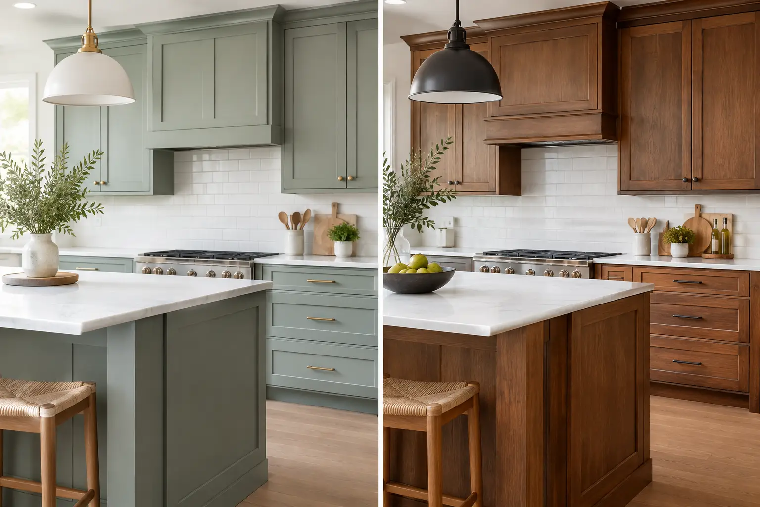 Read more about the article Painted Versus Stained Kitchen Cabinets Compared