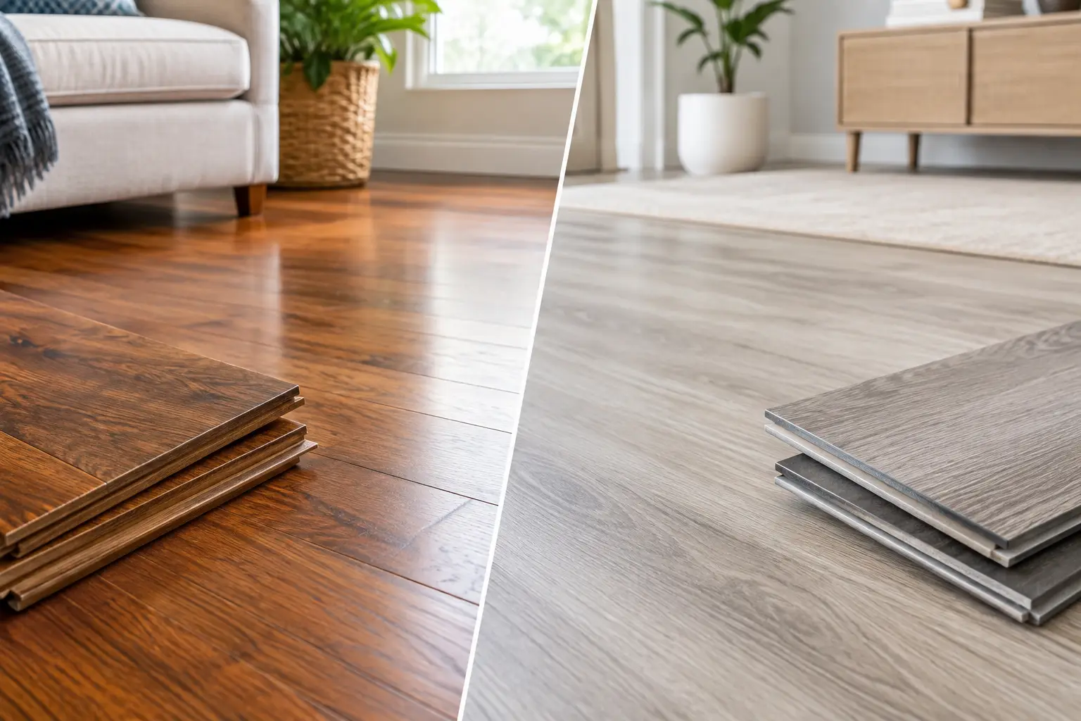 Read more about the article Solid Hardwood Versus Luxury Vinyl for Your Home